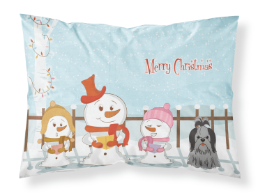 Shih Tzu - Black and Silver - Merry Christmas Carolers Standard Pillowcase