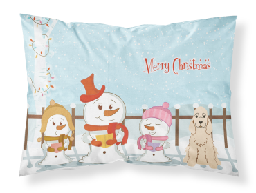 Cocker Spaniel - Buff - Merry Christmas Carolers Standard Pillowcase