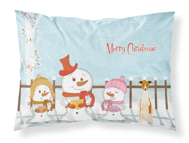 Whippet Merry Christmas Carolers Standard Pillowcase