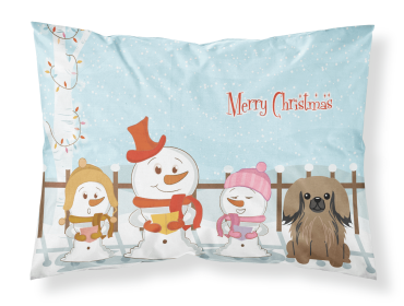 Pekingese - Tan - Merry Christmas Carolers Standard Pillowcase