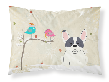 French Bulldog - Piebald - Christmas Presents between Friends Fabric Standard Pillowcase