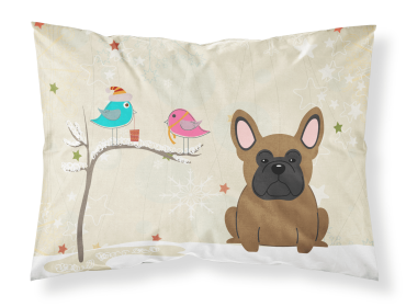 French Bulldog - Brown - Christmas Presents between Friends Fabric Standard Pillowcase