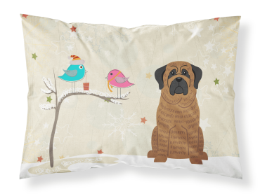 Mastiff - Brindle - Christmas Presents between Friends Fabric Standard Pillowcase