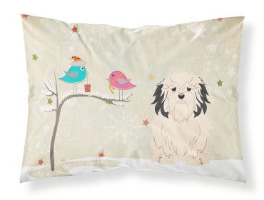 Lowchen Christmas Presents between Friends Fabric Standard Pillowcase