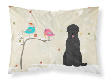 Black Russian Terrier Christmas Presents between Friends Fabric Standard Pillowcase