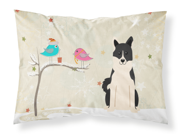 Russo-European Laika Spitz Christmas Presents between Friends Fabric Standard Pillowcase