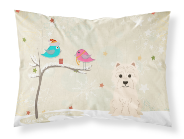 West Highland White Terrier Christmas Presents between Friends Fabric Standard Pillowcase