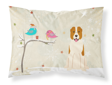 Central Asian Shepherd Dog Christmas Presents between Friends Fabric Standard Pillowcase