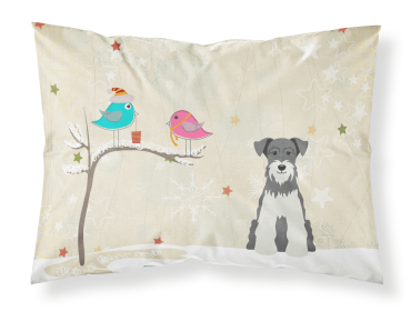 Miniature Schnauzer - Salt and Pepper - Christmas Presents between Friends Fabric Standard Pillowcase