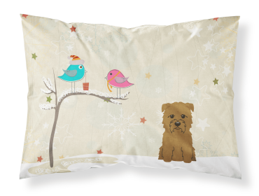 Glen of Imaal - Tan - Christmas Presents between Friends Fabric Standard Pillowcase