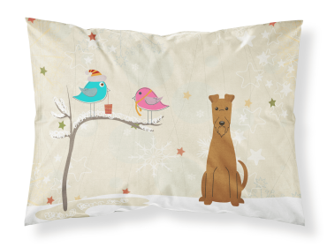 Irish Terrier Christmas Presents between Friends Fabric Standard Pillowcase