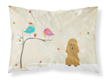 Poodle - Tan - Christmas Presents between Friends Fabric Standard Pillowcase