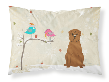 Dogue de Bourdeaux Christmas Presents between Friends Fabric Standard Pillowcase