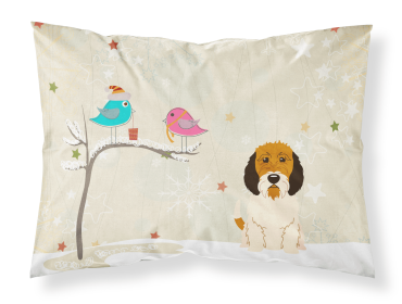 Petit Basset Griffon Vendeen Christmas Presents between Friends Fabric Standard Pillowcase