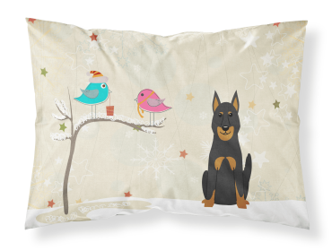 Beauce Shepherd Dog Christmas Presents between Friends Fabric Standard Pillowcase