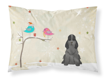 Cocker Spaniel - Black - Christmas Presents between Friends Fabric Standard Pillowcase