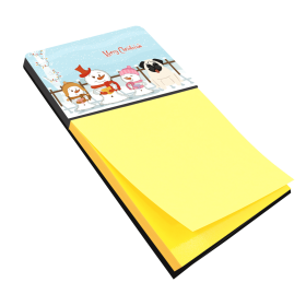 Pug - Cream 2 Holiday Sticky Note Holder