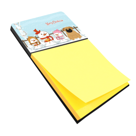 Pug - Brown 2 Holiday Sticky Note Holder