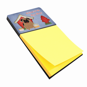 Pug - Dark Brown Doghouse Collection Sticky Note Holder