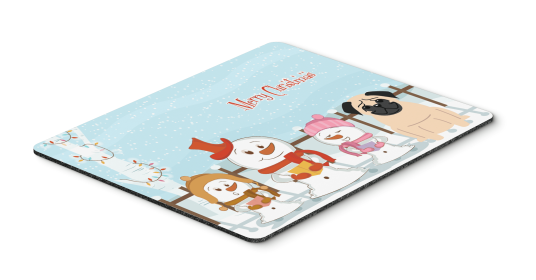 Pug - Fawn - Merry Christmas Carolers Mouse Pad