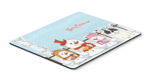 French Bulldog - Piebald - Merry Christmas Carolers Mouse Pad