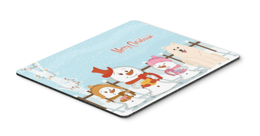 Samoyed Merry Christmas Carolers Mouse Pad