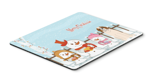 Saint Bernard Merry Christmas Carolers Mouse Pad