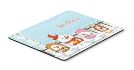 Shih Tzu - Red and White - Merry Christmas Carolers Mouse Pad