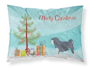 Lowchen with Merry Christmas Tree Fabric Standard Pillowcase