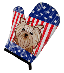 Yorkshire Terrier American Flag Oven Mitt