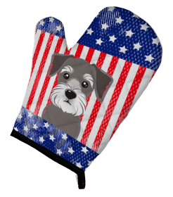 Schnauzer American Flag Oven Mitt