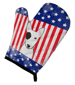 Bull Terrier American Flag Oven Mitt