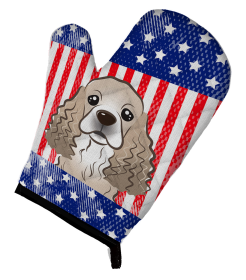 Cocker Spaniel American Flag Oven Mitt