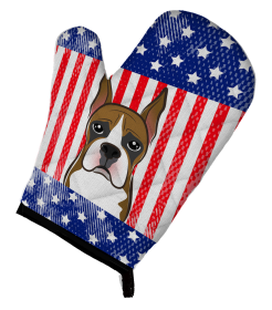 Boxer American Flag Oven Mitt