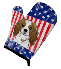 Cavalier King Charles Spaniel American Flag Oven Mitt