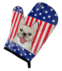 French Bulldog - Fawn - American Flag Oven Mitt