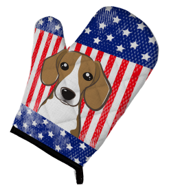 Beagle American Flag Oven Mitt