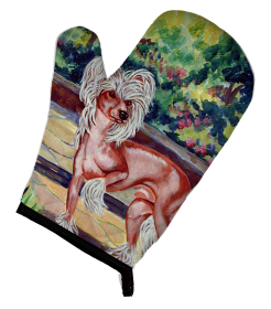 Chinese Crested Artwork Oven Mitt