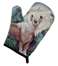 Chinese Crested 1 Artwork Oven Mitt