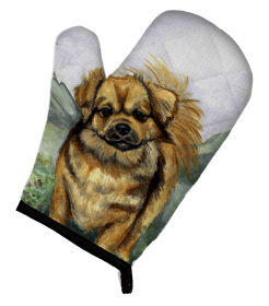 Tibetan Spaniel Artwork Oven Mitt