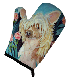 Chinese Crested 2 Artwork Oven Mitt