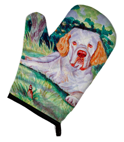 Clumber Spaniel Artwork Oven Mitt