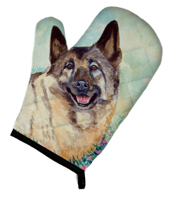 Norwegian Elkhound Artwork Oven Mitt