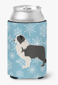 Border Collie 1 Snowflake Dog Design Can Hugger