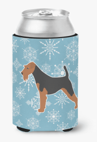 Airedale Terrier Snowflake Dog Design Can Hugger