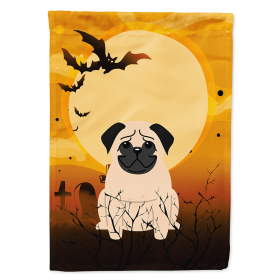 Pug - Fawn - Halloween Themed House Flag