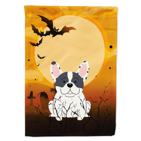 French Bulldog - Piebald - Halloween Themed House Flag