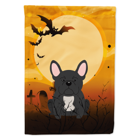 French Bulldog - Black - Halloween Themed House Flag