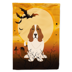 Basset Hound Halloween Themed House Flag