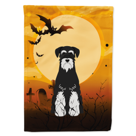 Schnauzer - Standard - Salt and Pepper - Halloween Themed House Flag